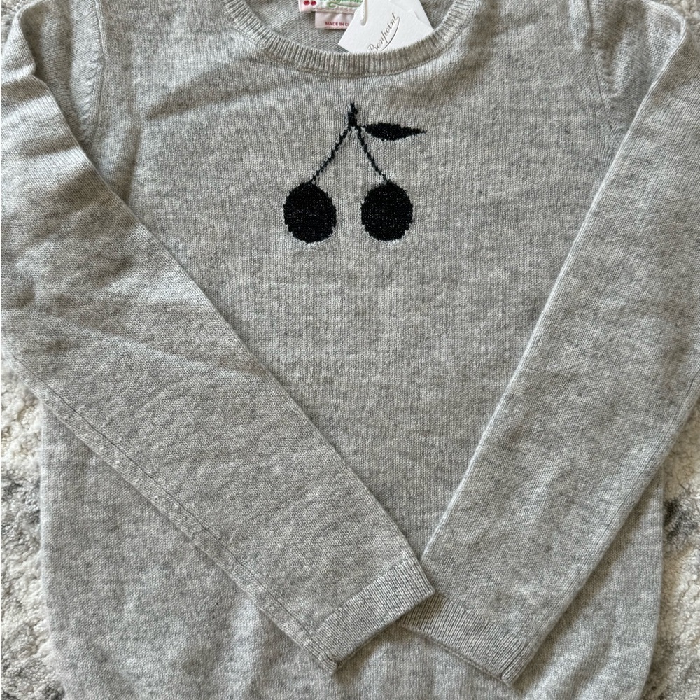 NWT Gray Cashmere Bonpoint  Sweater